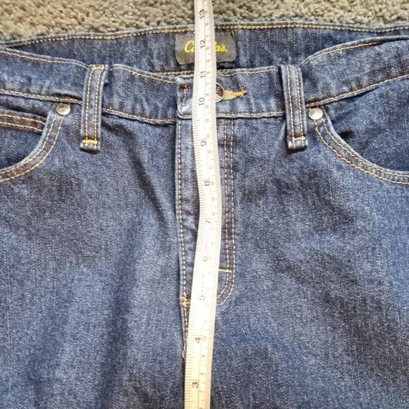 Cabela's Flannel EUC Lined 5 Pocket Denim Jean Size 8L 100% Cotton-Item #419 - Picture 4 of 7